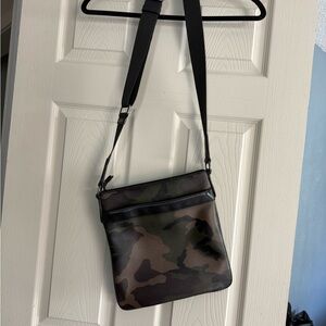 Coach Camouflage Crossbody Bag with Black Strap